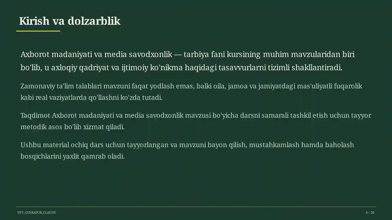 Axborot madaniyati va media savodxonlik (9-sinf) 4