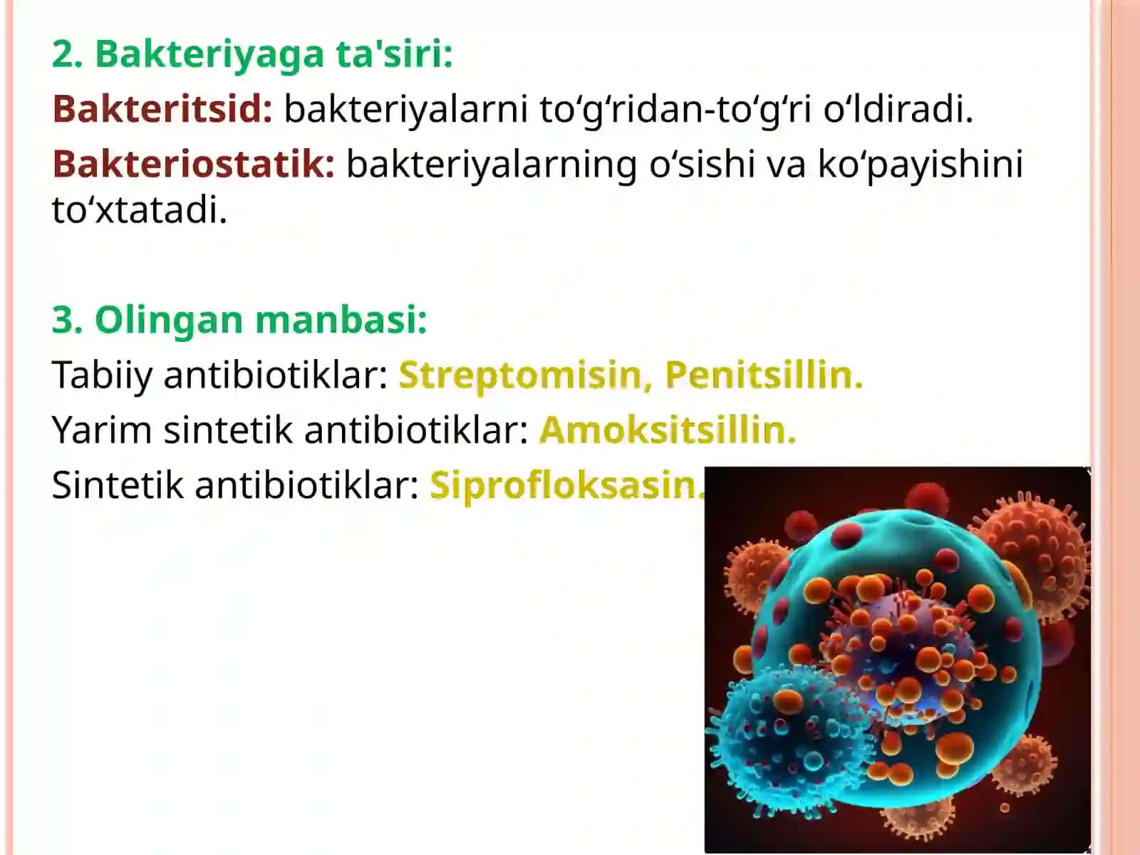 Bakteriyalarning antibiotiklarga chidamli shakllarini paydo bo`lish mexanizmlari 4