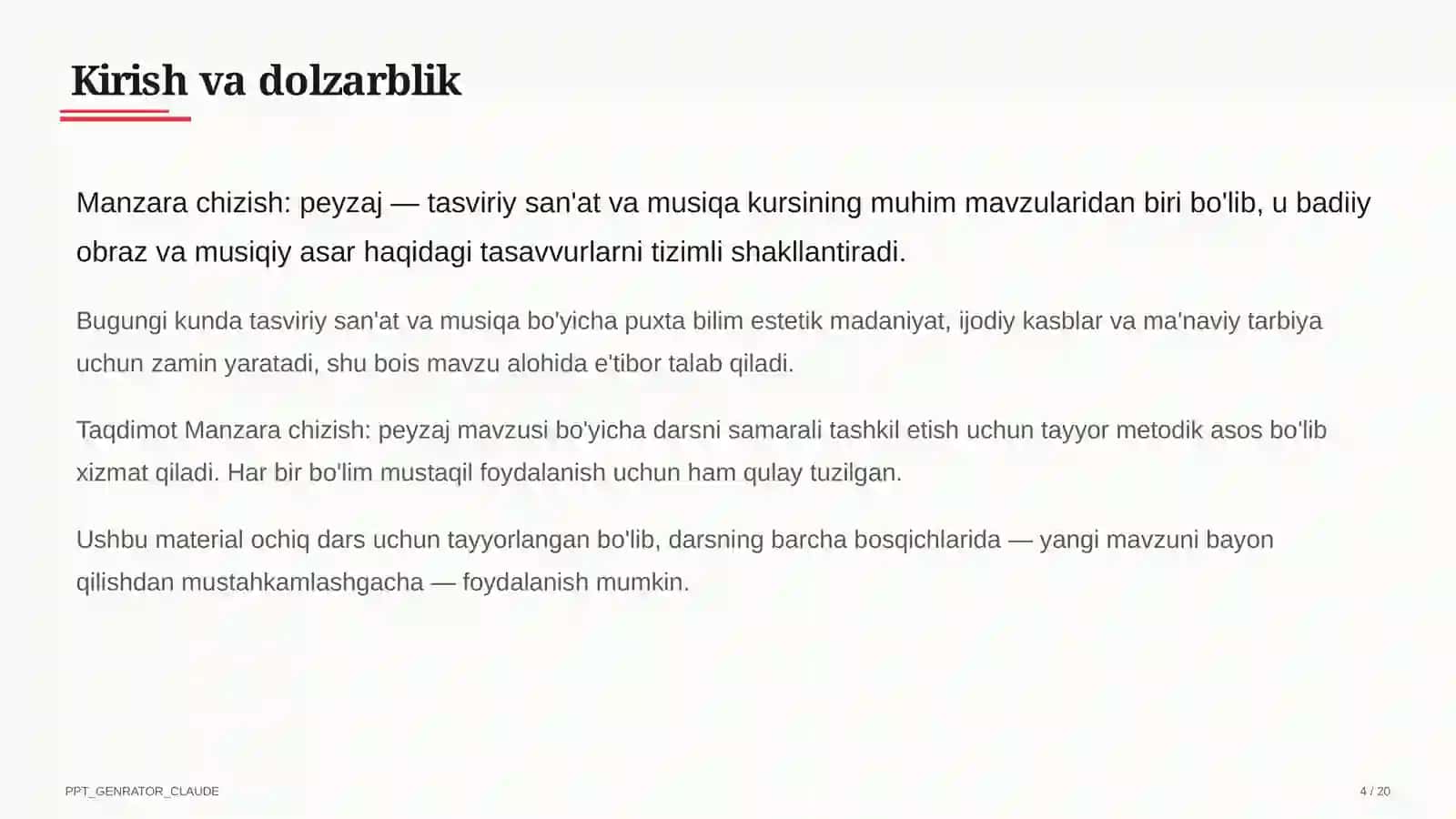 Manzara chizish: peyzaj (3-sinf) 4