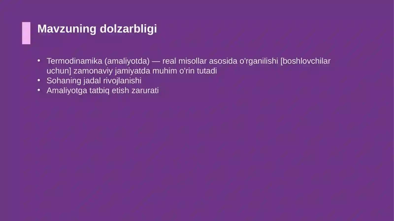 Termodinamika (amaliyotda) — real misollar asosida o'rganilishi [boshlovchilar uchun] 4
