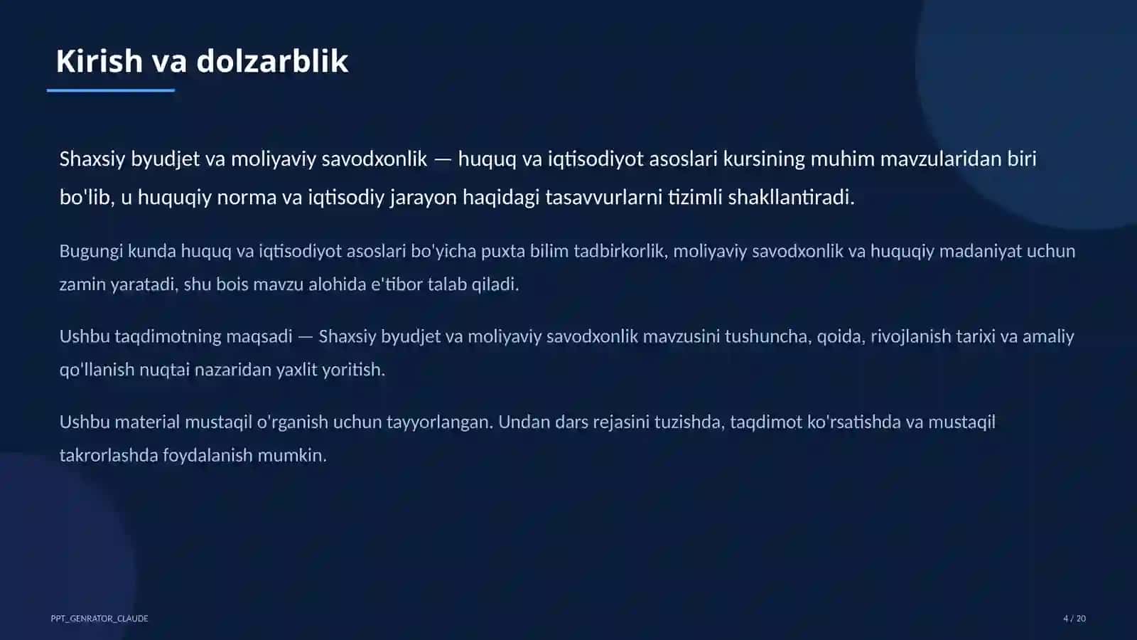 Huquq va iqtisodiyot asoslari (9–11) 4