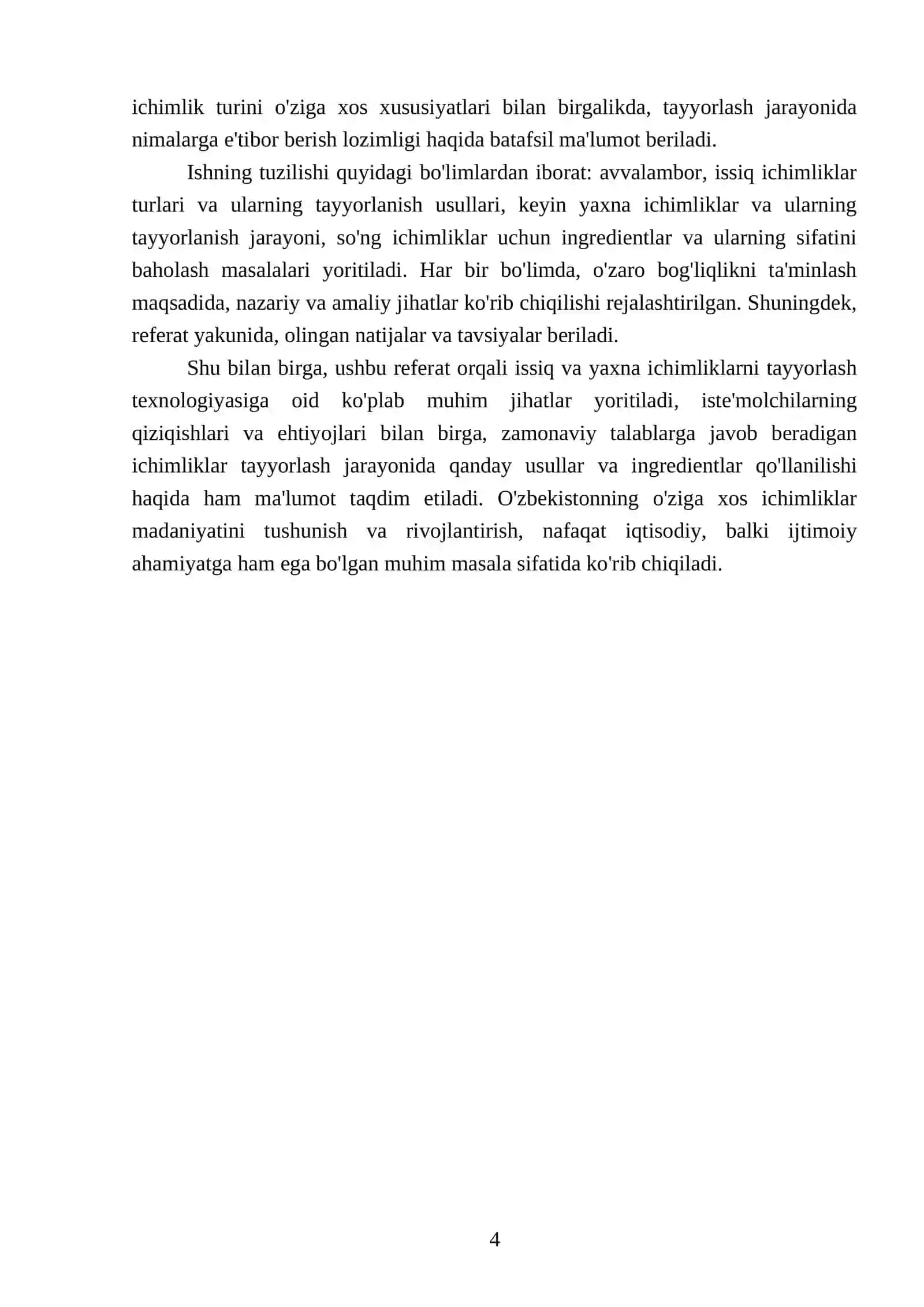 Issiq va yaxna ichimliklarni tayyorlash texnologiyasi 4
