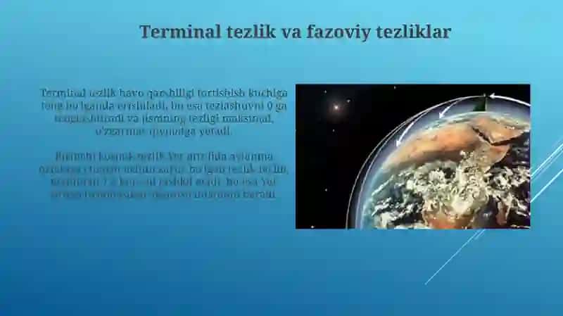 Yerning tortishish maydonida jismlar harakati - kengaytirilgan tushunchalar 4