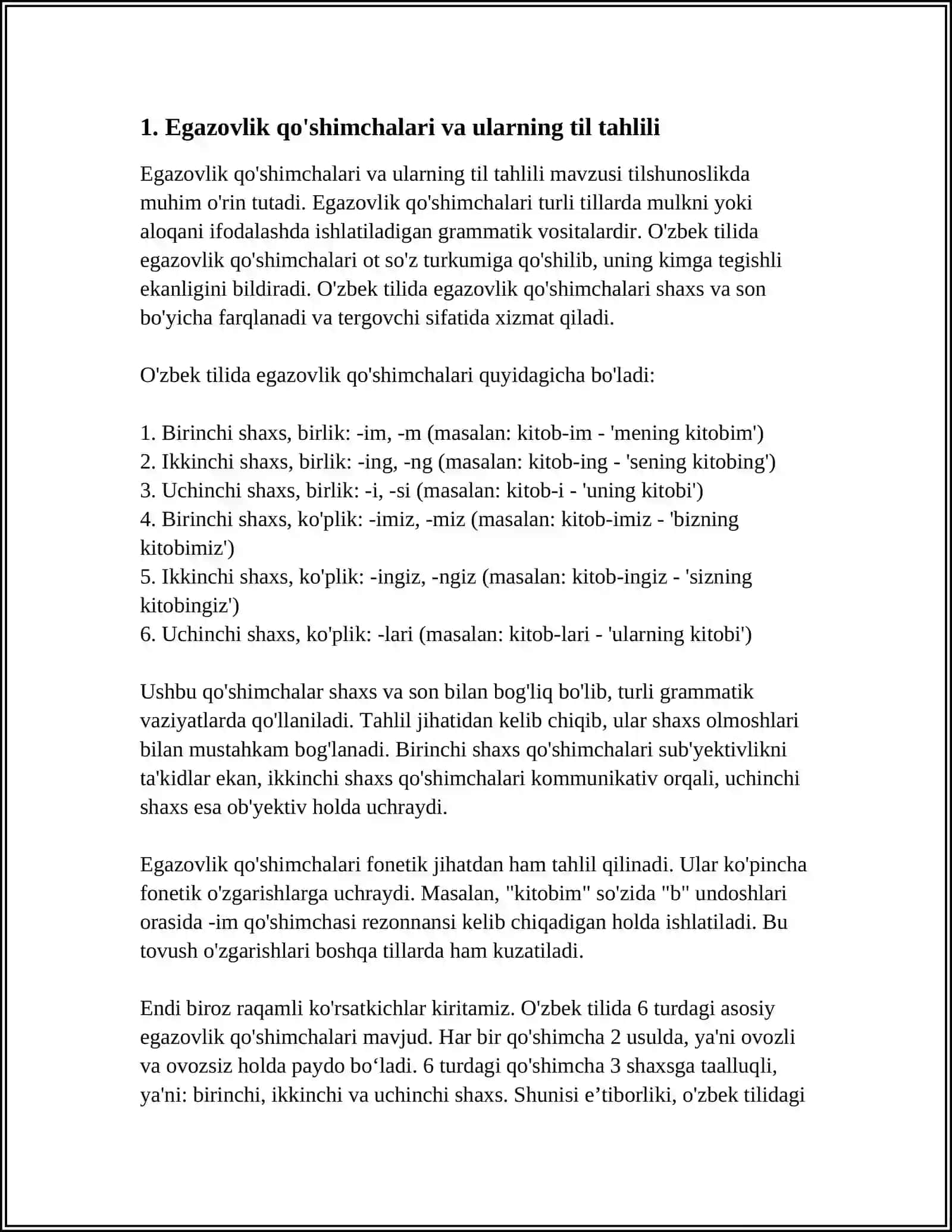 Egazovlik qo'shimchalari 4