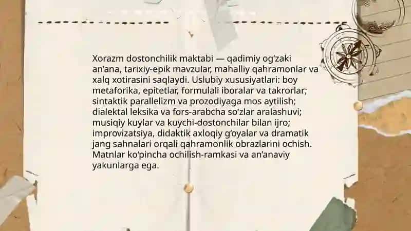 O'zbek dostonchilik maktablari va dostonchilik an'analari 4