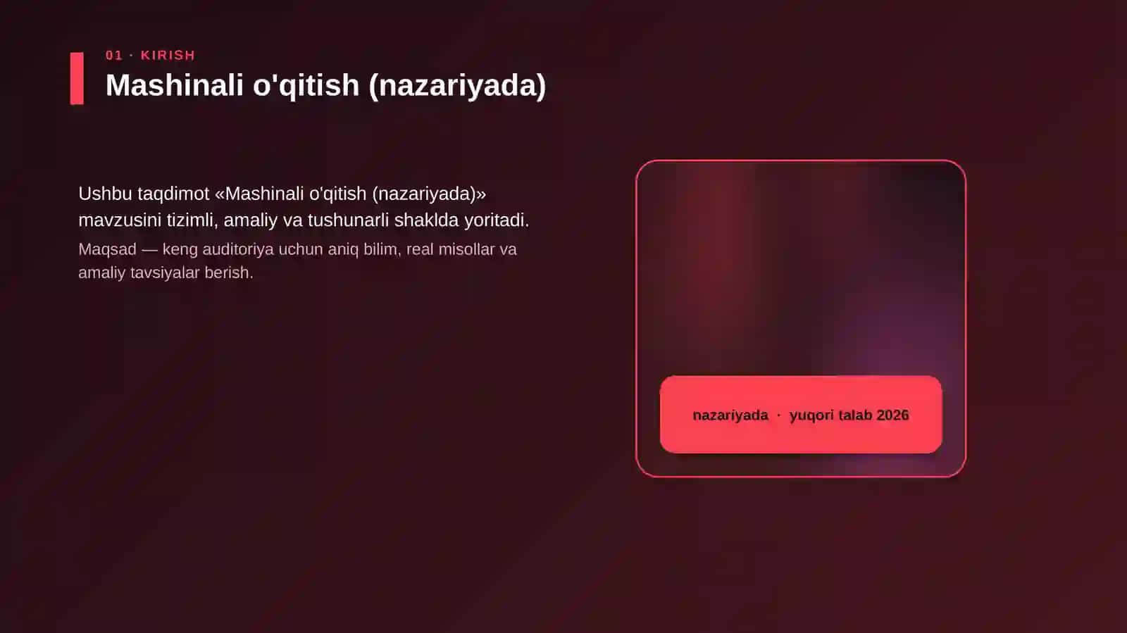 Mashinali o'qitish (nazariyada) 4