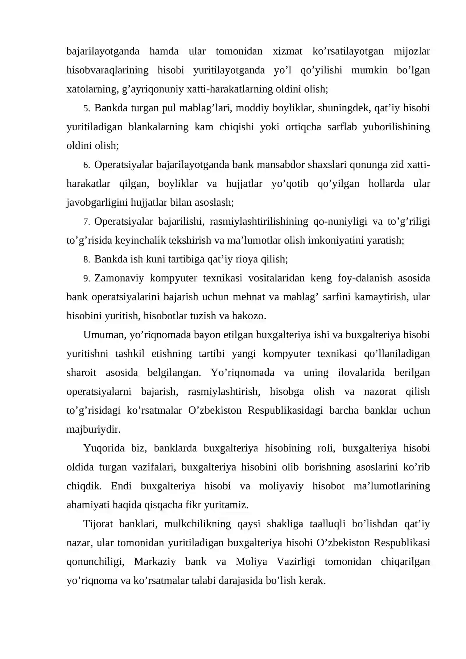 Banklarda buxgalteriya hisobini tashkil qilish asoslar 4