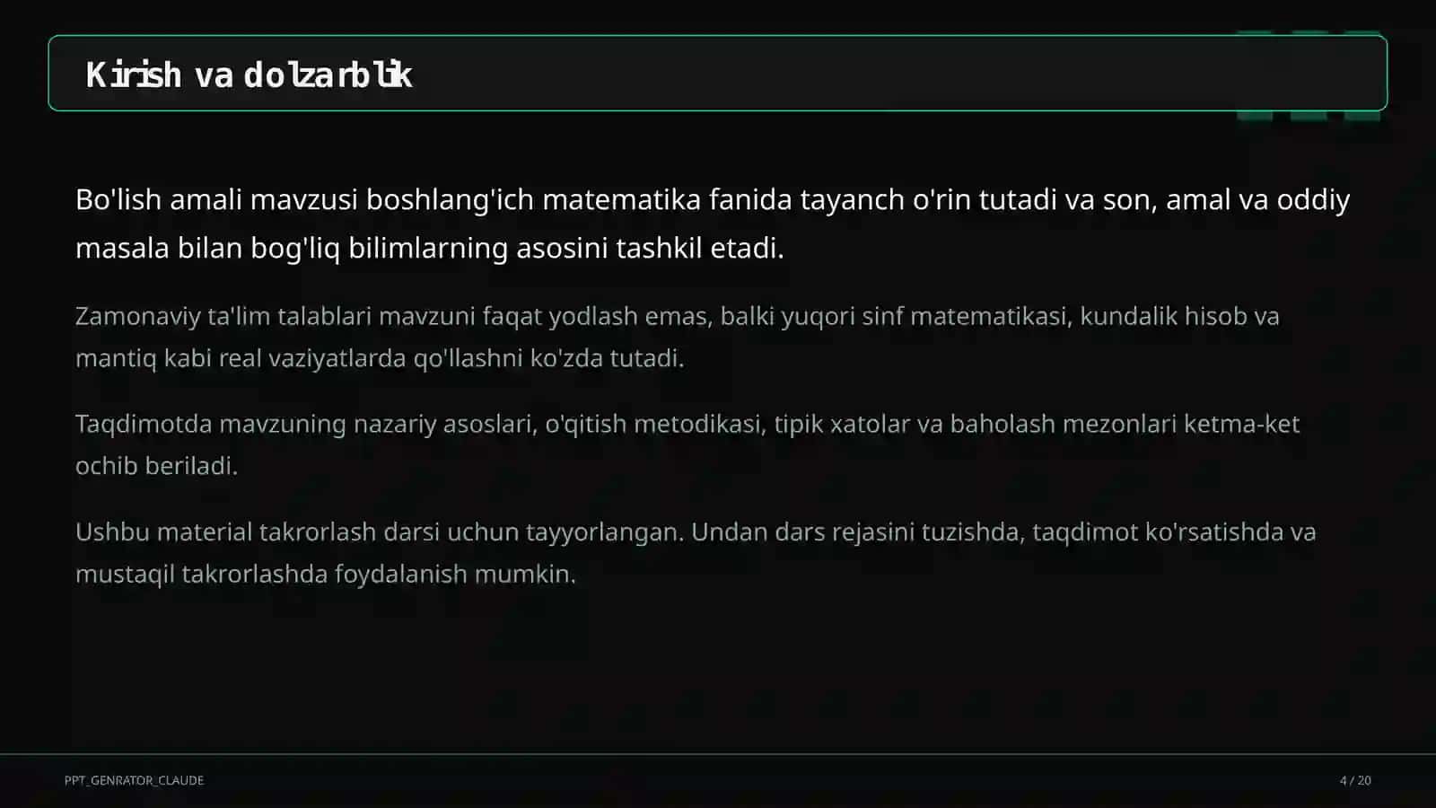 Bo'lish amali (2-sinf) 4