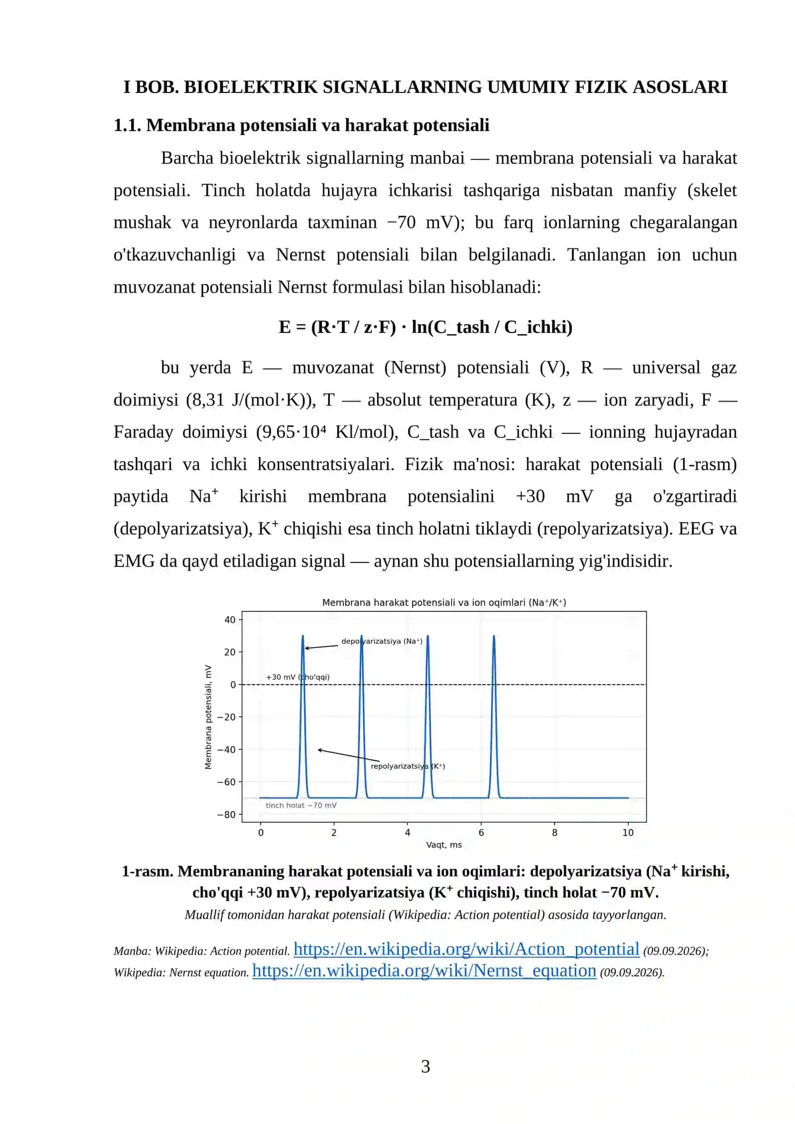 Bioelektrik signallarning fizik asoslari, EEG va EMG qayd apparatlari va klinik tahlil 4