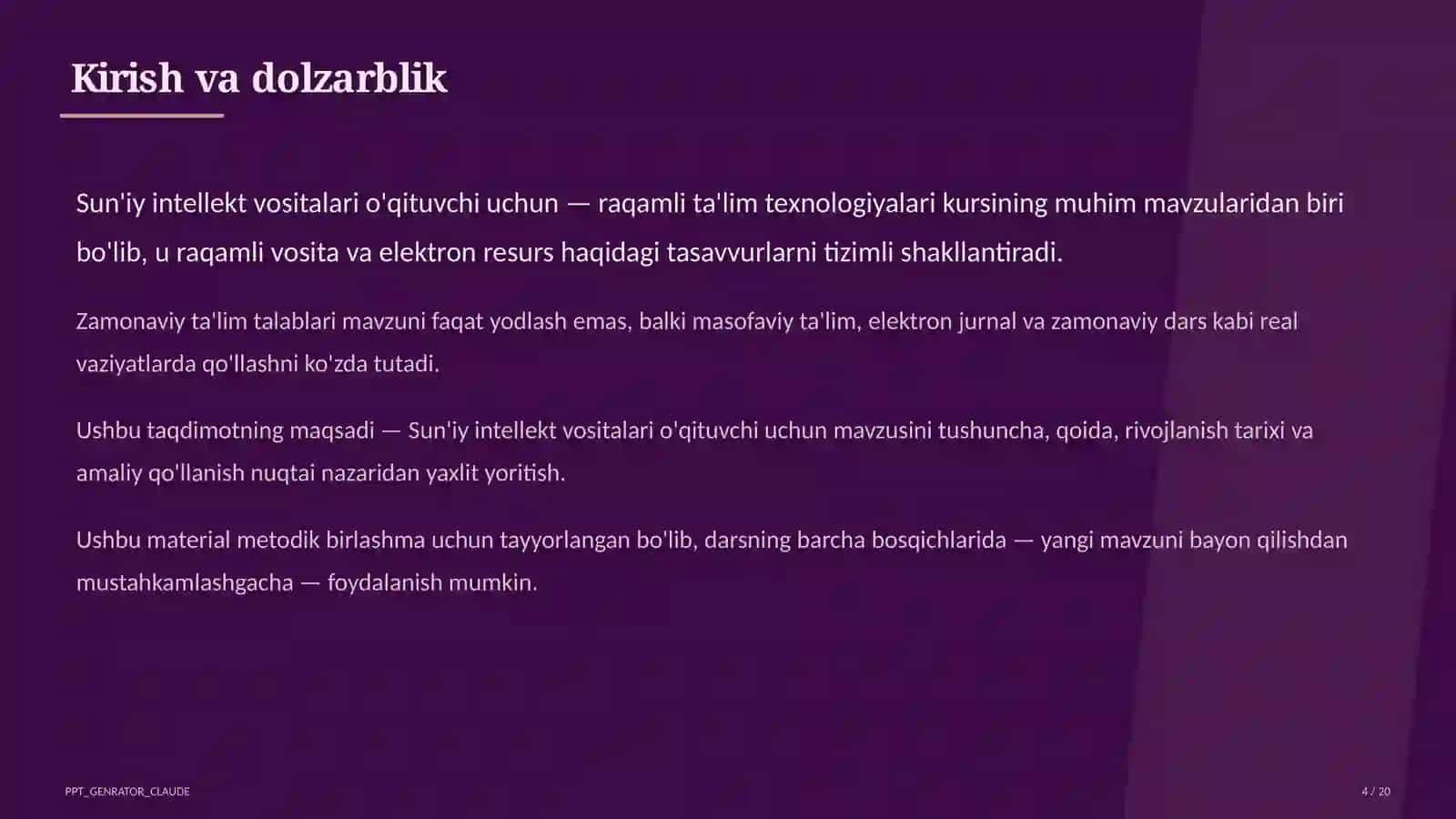 Sun'iy intellekt vositalari o'qituvchi uchun 4