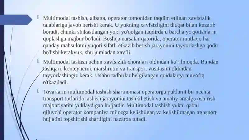 Xalqaro transport tashuvlari va unda bojxona organlarining asosiy vazifalari 4