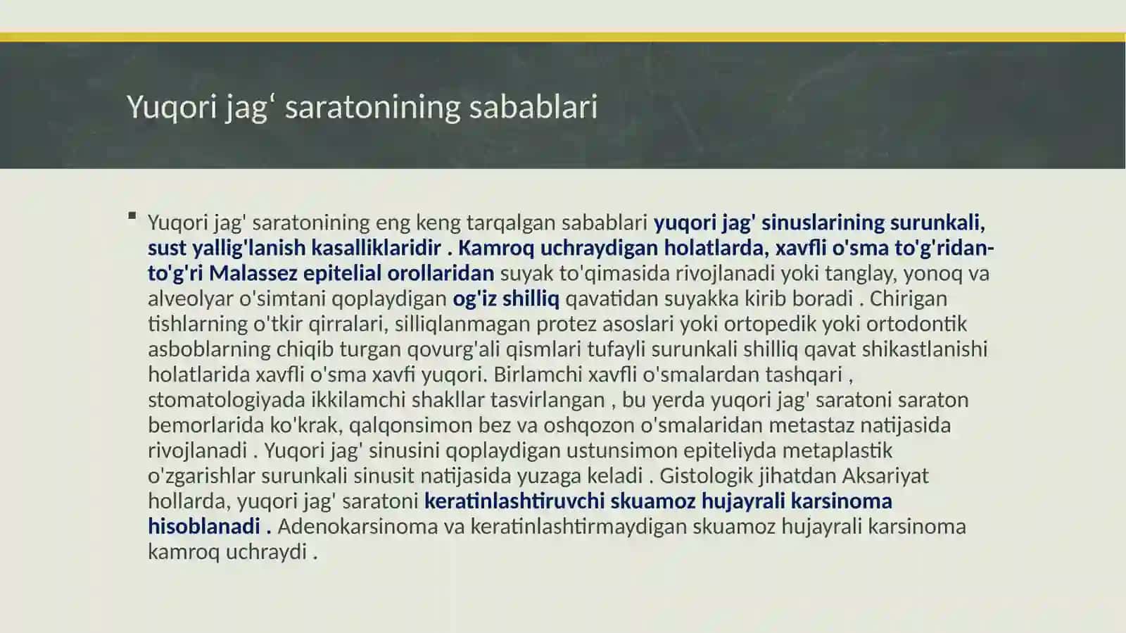 Yuqori jag' saratoni 4