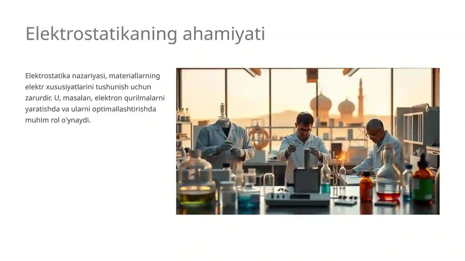 Elektrostatikaning asosiy tushunchalari va zaryadlarni saqlanish qonuni 4