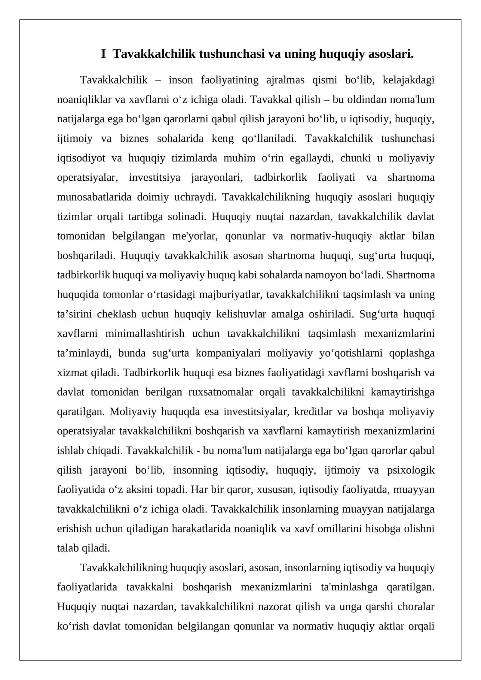Tavakkchilikni huquqiy — iqtisodiy mexanizmi 4