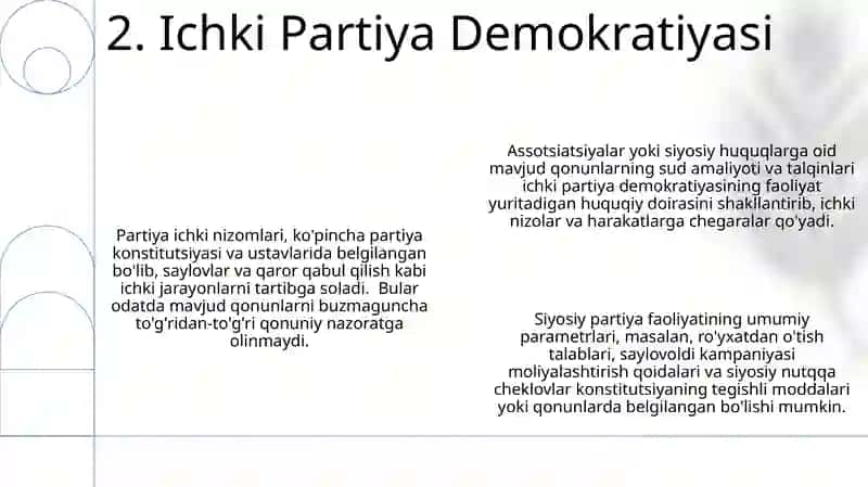 Siyosiy partiyalar faoliyatining huquqiy asoslari 4