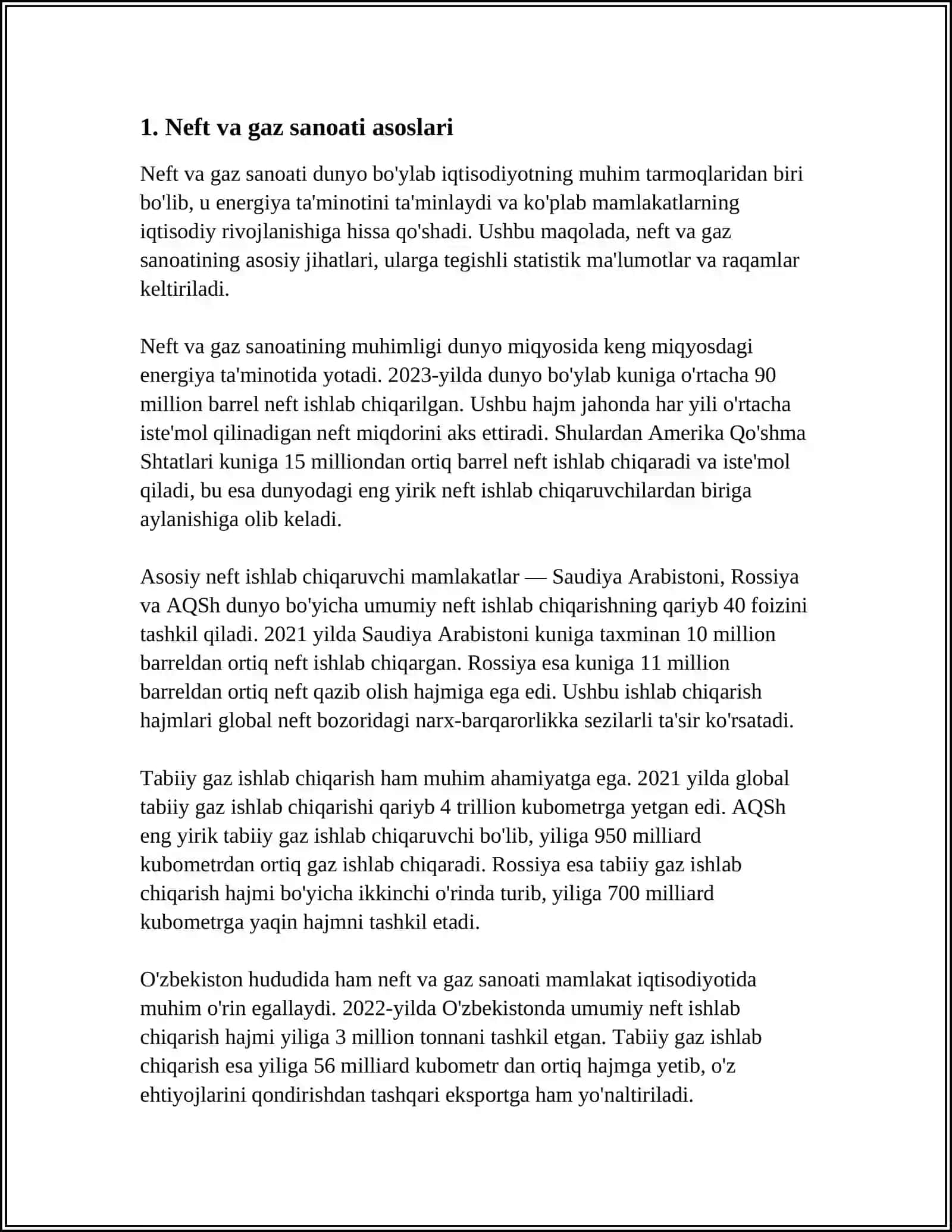 QASHQADARYODA VILOYATI QARSHI MUHANDISLIK IQTISODIYOT INSTITUTI NEFT VA NEFT GAZNI QAYTA ISHLASH TEXNOLOGIYASI KUNDUZGI 4