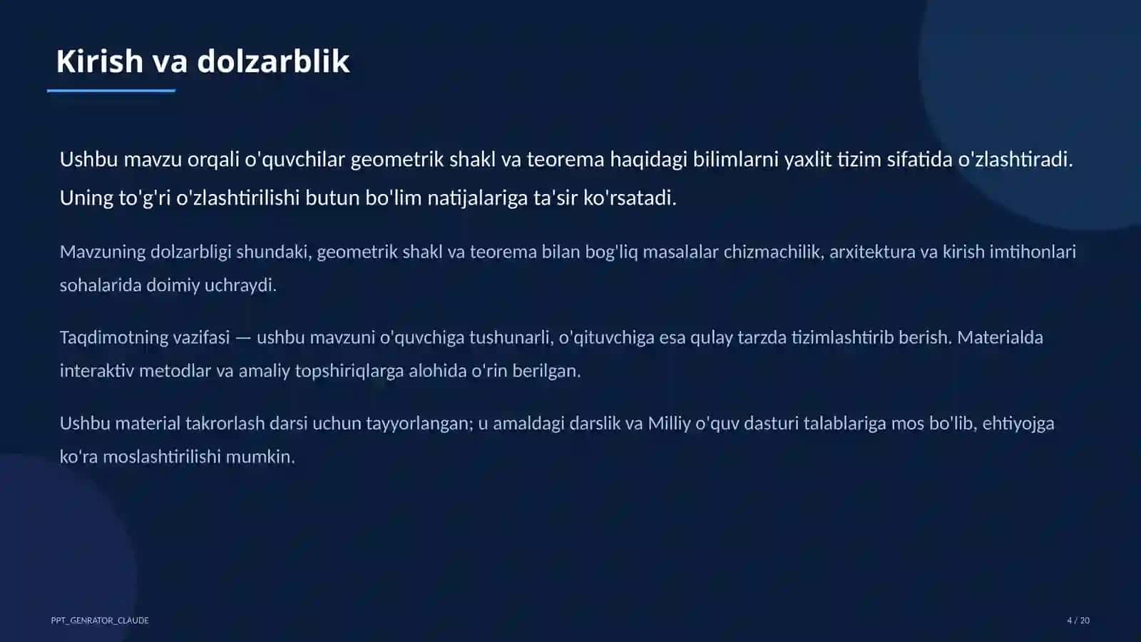 Fazoda to'g'ri chiziq va tekisliklarning parallelligi (10-sinf) 4