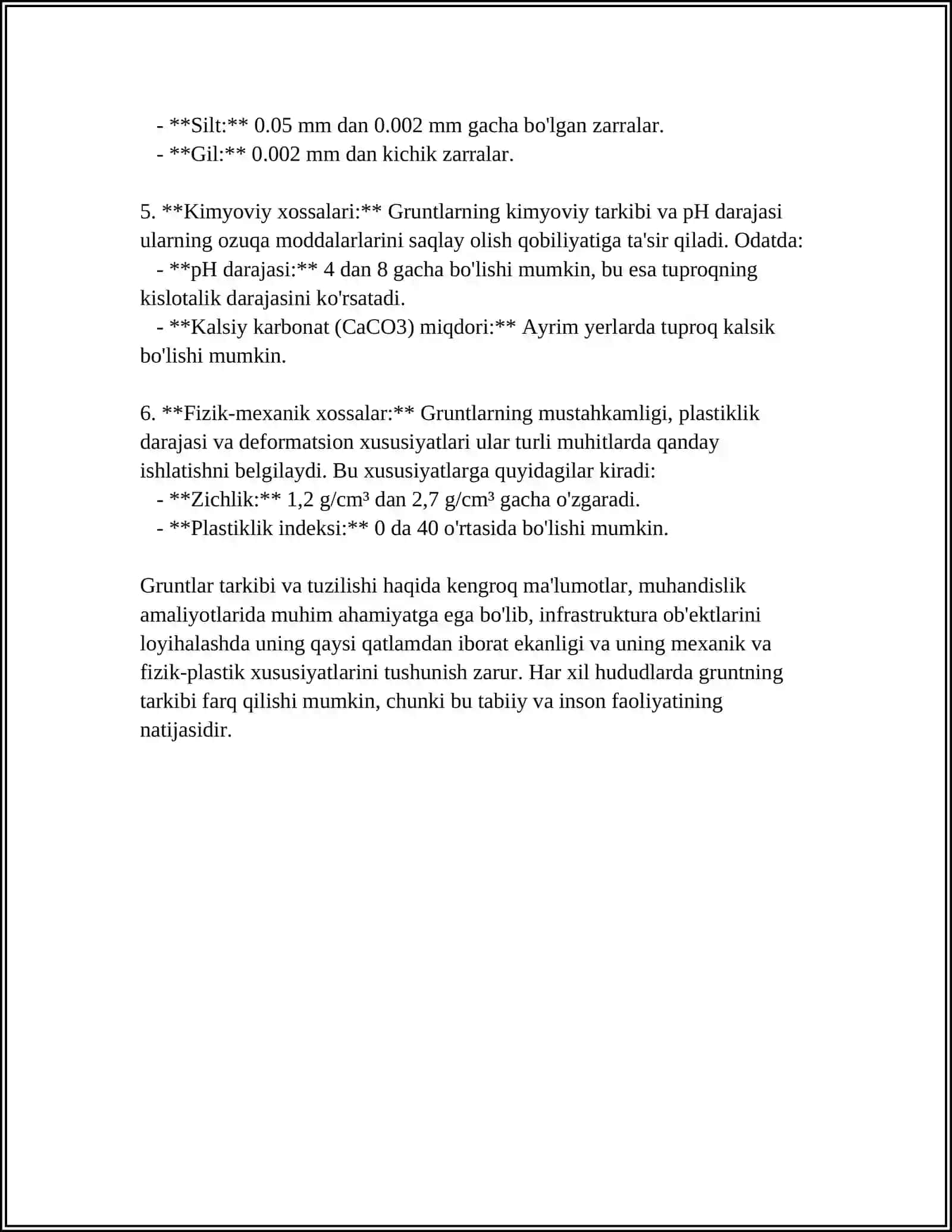 ZAMIN GRUNTLARNING MUVOZANAT HOLAT TENGLAMALARI 4