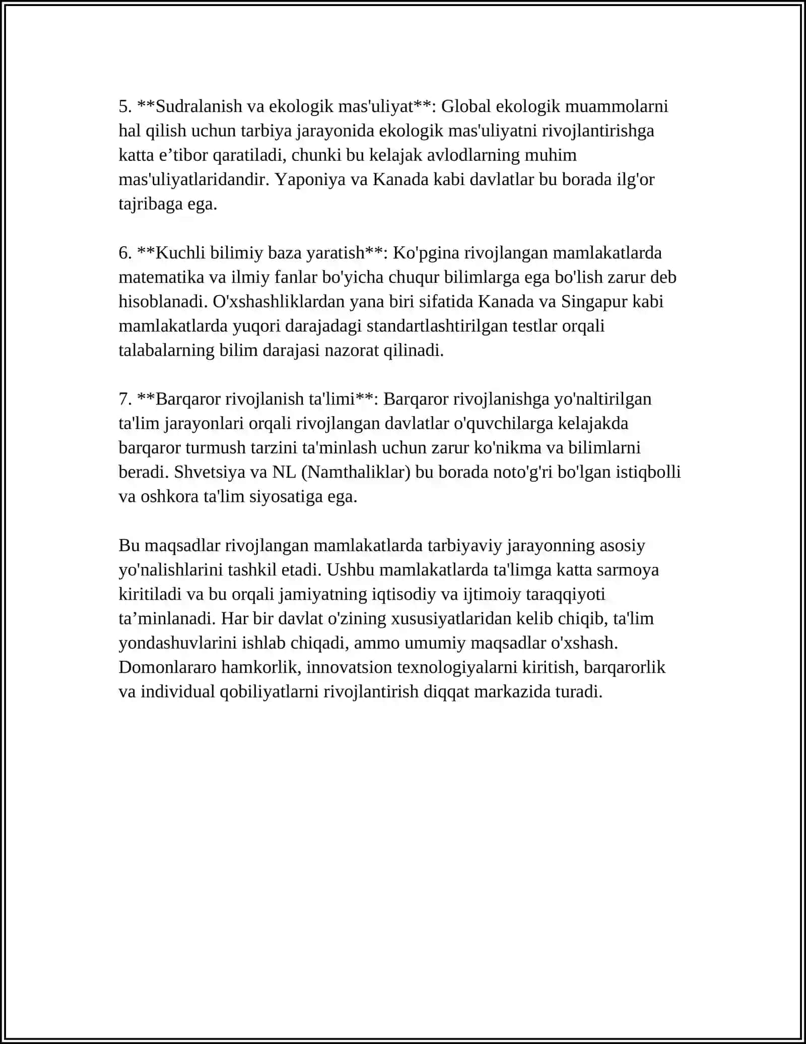 JAHONING RIVOJLANGAN MAMLAKATLARIDA TARBIYAVIY JARAYONING ETNIK XUSUSIYATI 4