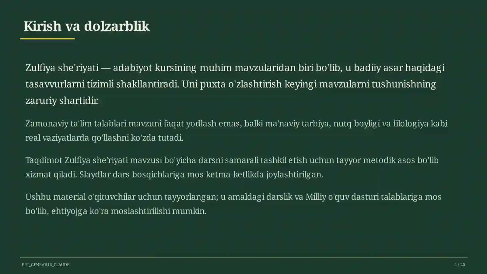 Zulfiya she'riyati (6-sinf) 4
