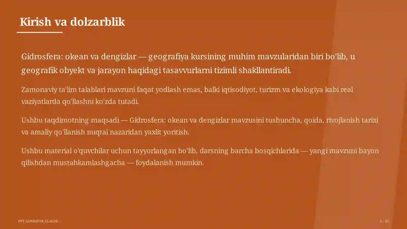 Gidrosfera: okean va dengizlar (6-sinf) 4