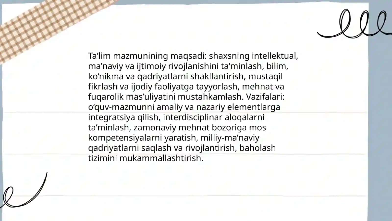Umumiy pedagogikada taʼlim mazmuni 4