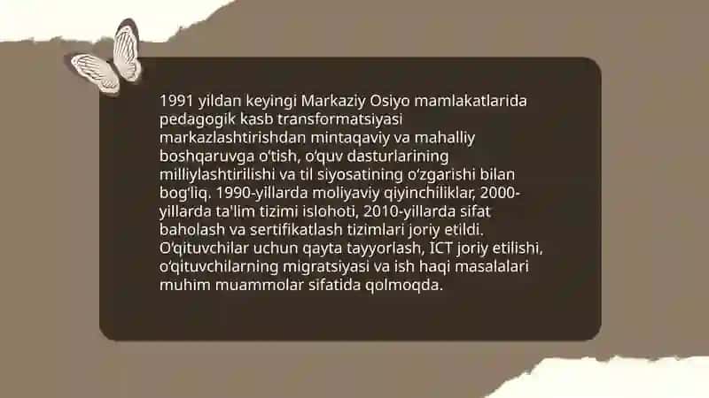 Markaziy Osiyo mamlakatlarida pedagogik kasbining taraqqiylashishi 4