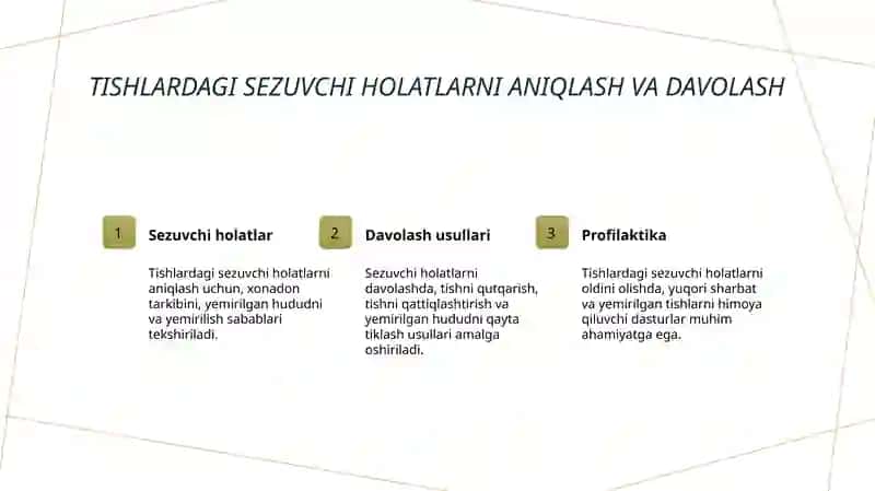 Patologik yemirilgan tishlar sezuvchanligini davolash usullari 4