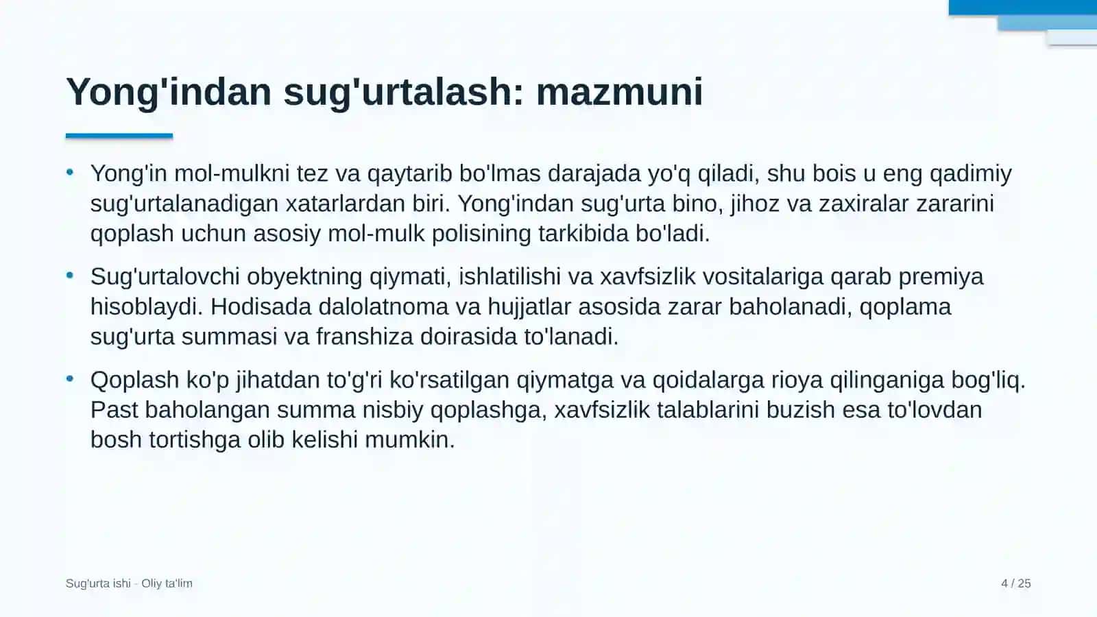 sog'liqni saqlash tizimida yong'indan sug'urtalash 9923 4