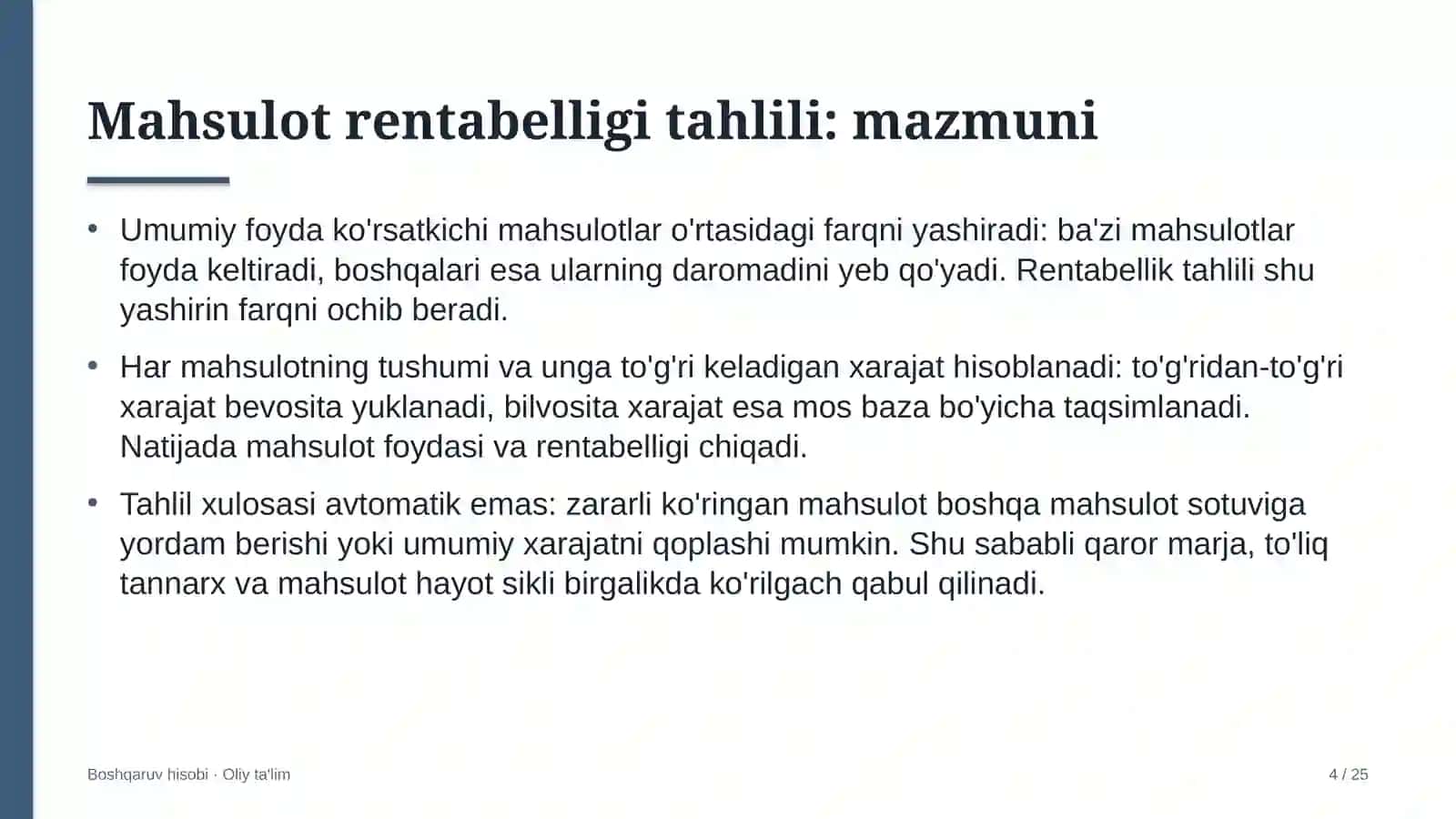 Kempinglarda mahsulot rentabelligini tahlil qilish 4