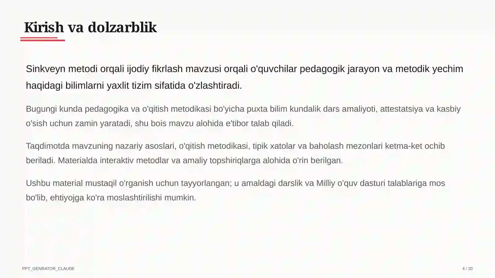 Sinkveyn metodi orqali ijodiy fikrlash 4