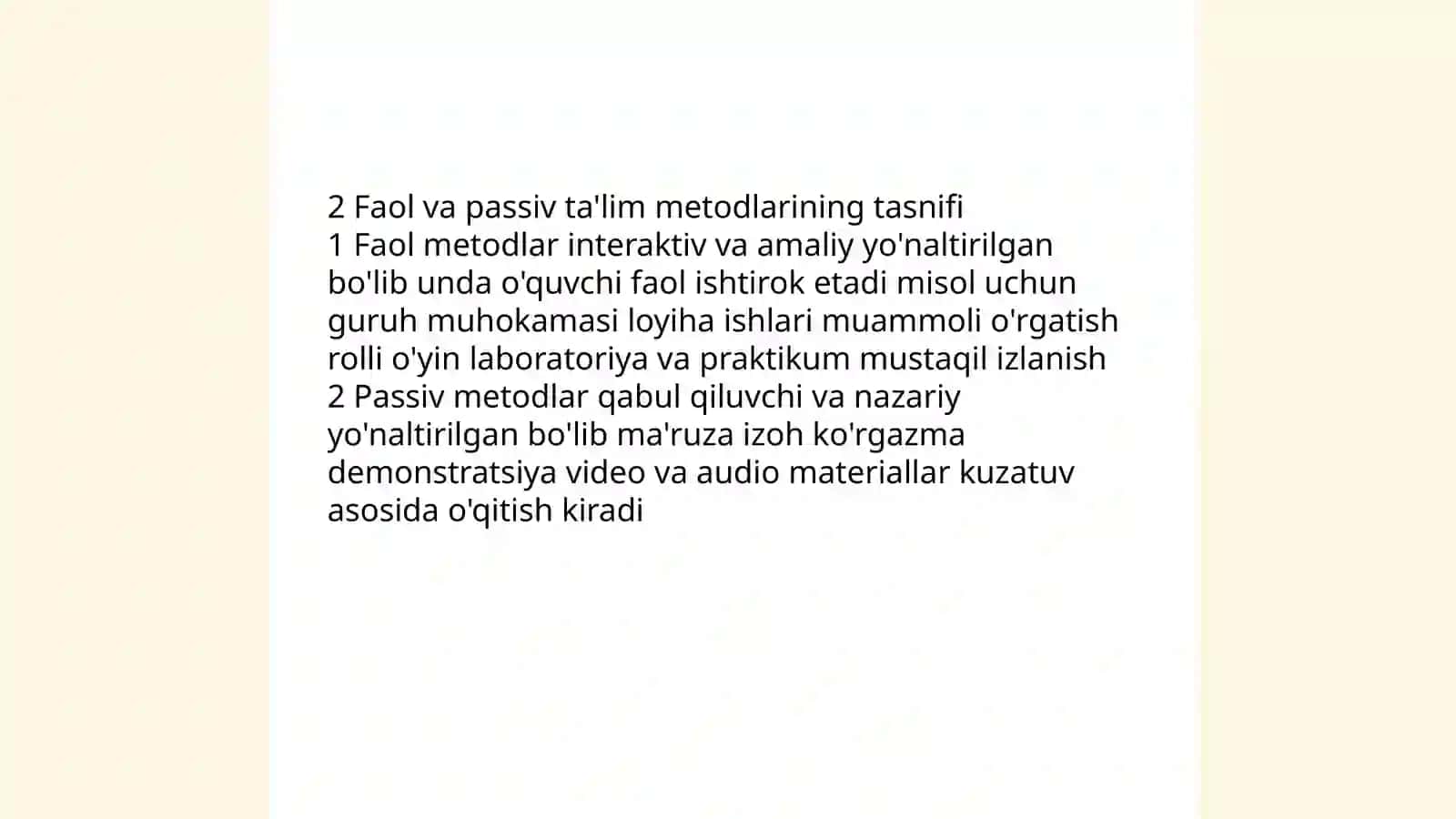 Ta'lim metodlatining tasniflanishi 4