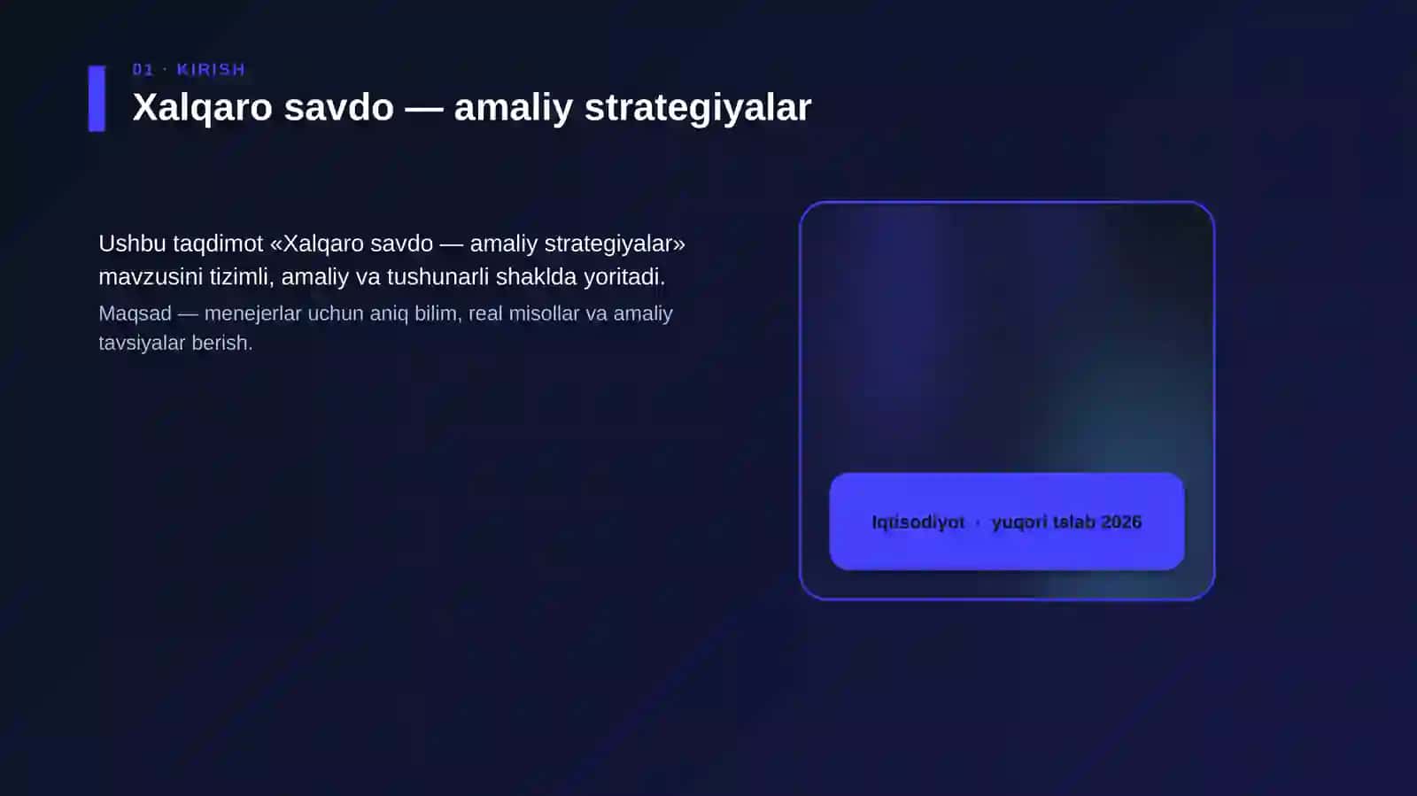 Xalqaro savdo — amaliy strategiyalar 4