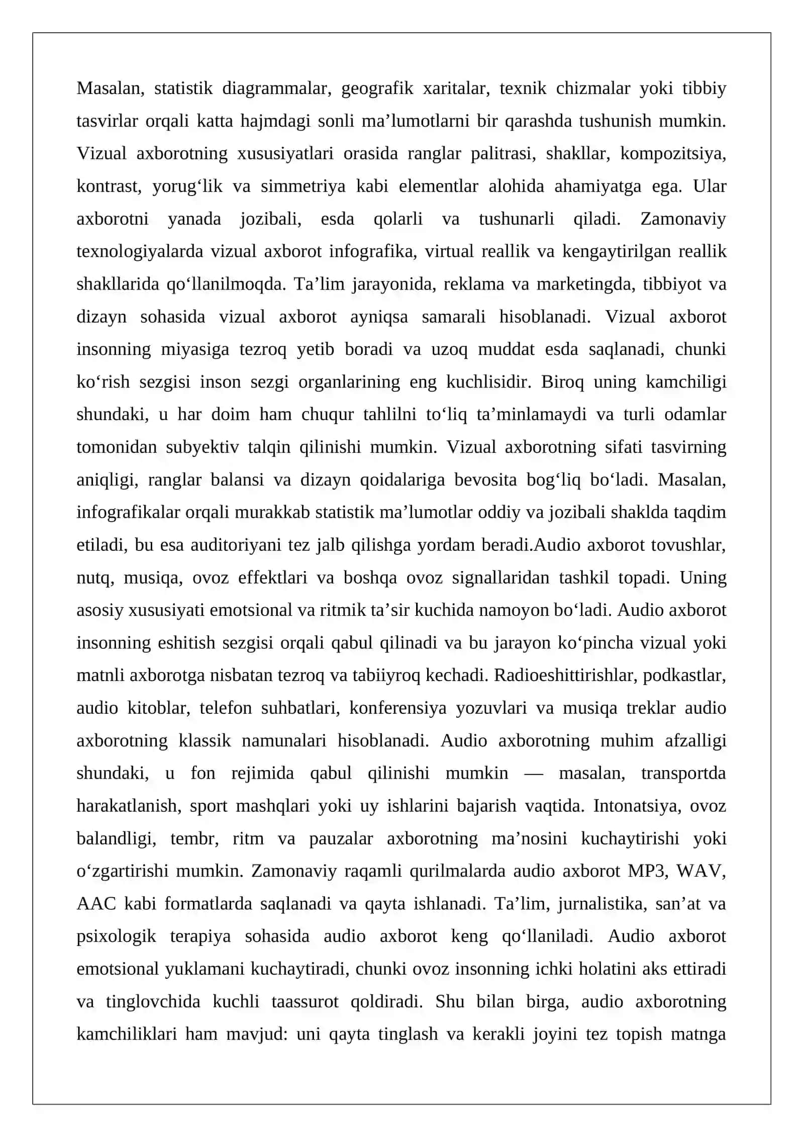 Axborot turlari va ishonchliligi 4