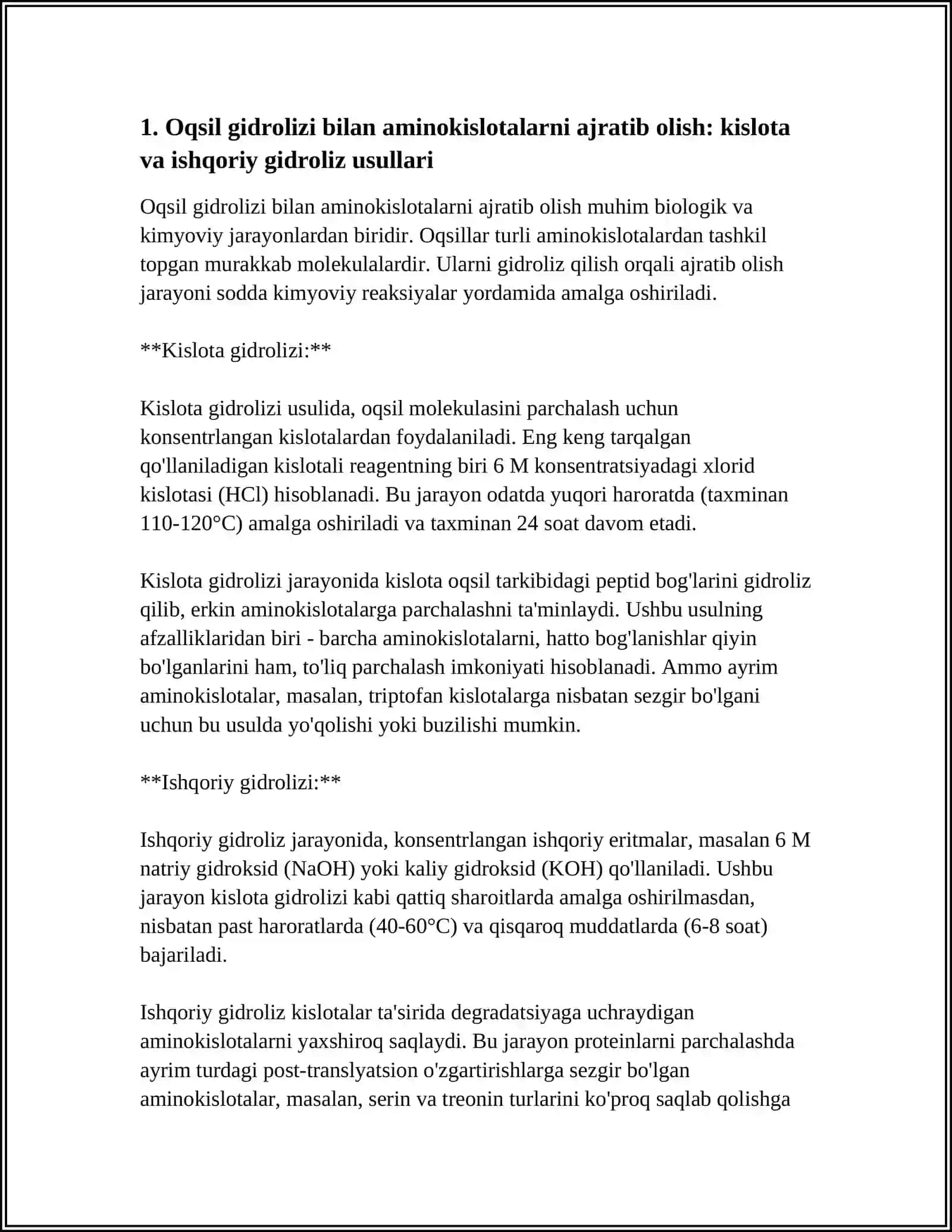 AMINOKISLOTALARNI AJRATIB OLISH VA IDENTIFIKATSIYALASH USULLARI 4