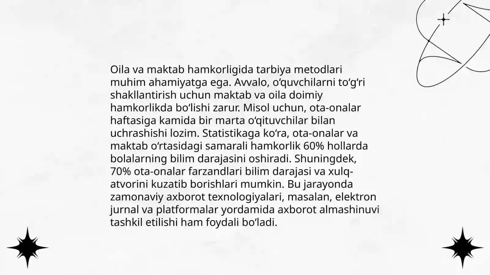 Ta'lim tarbiya uzviyligi tarbiya metodlari 4