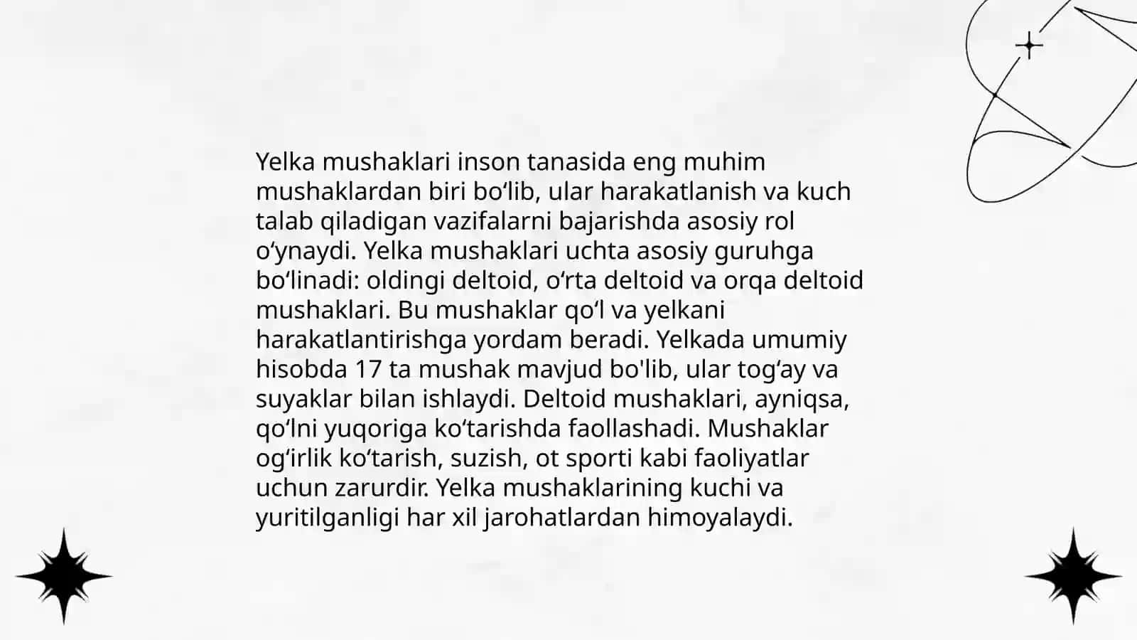 Yelka kamari va yelka mushaklari 4