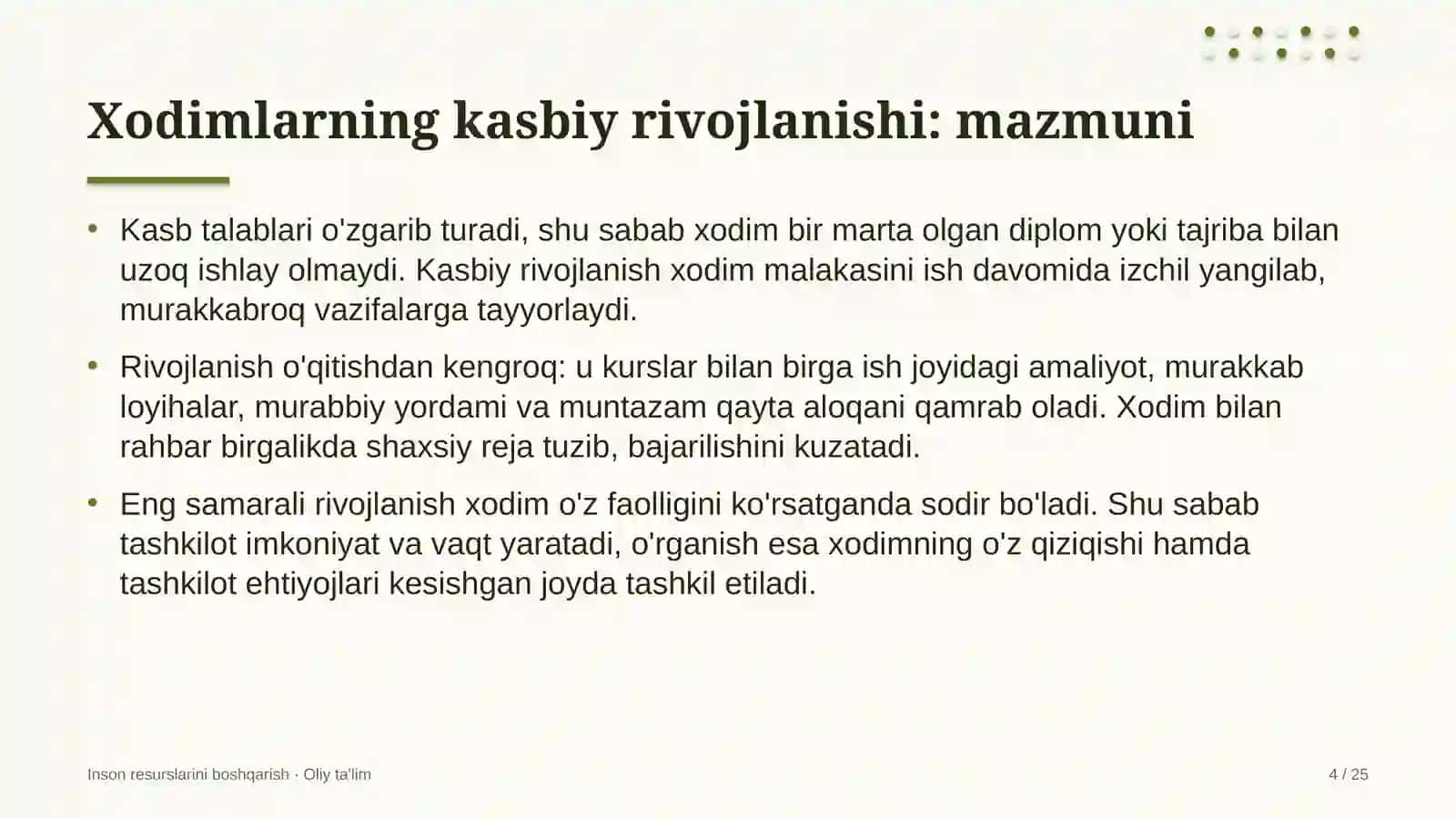 Kempinglarda xodimlarning kasbiy rivojlanishi 4