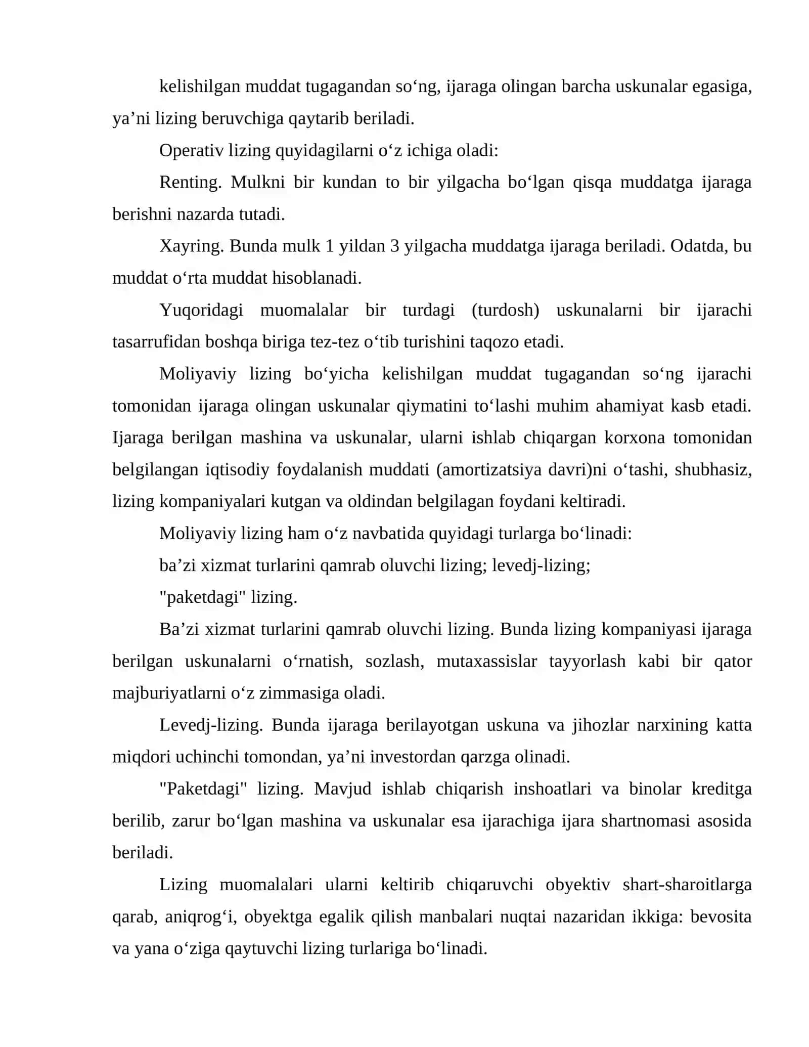 Lizing kreditlaridan foydalanish 4