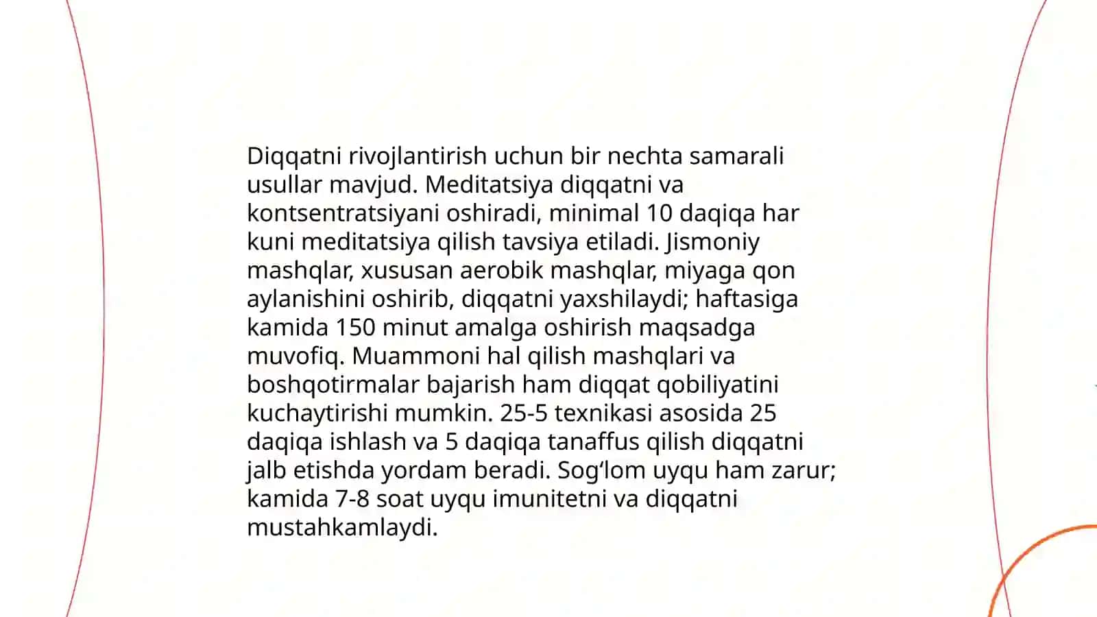 Diqqat va xotira 4