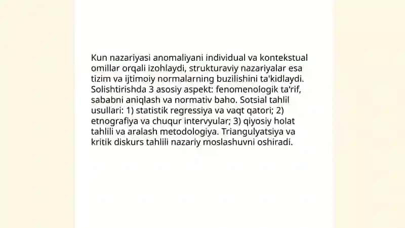 Kun nazariyasida anomaliyalar tushunchasini qiyosiy sotsial tahlil qilish 4