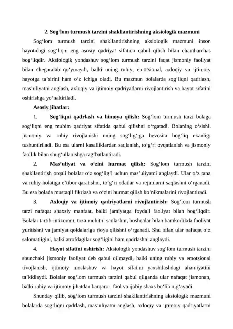 Maktabgacha yoshdagi bolalarda sog'lom turmush tarzini shakllantirishning aksiologik muammolari 4