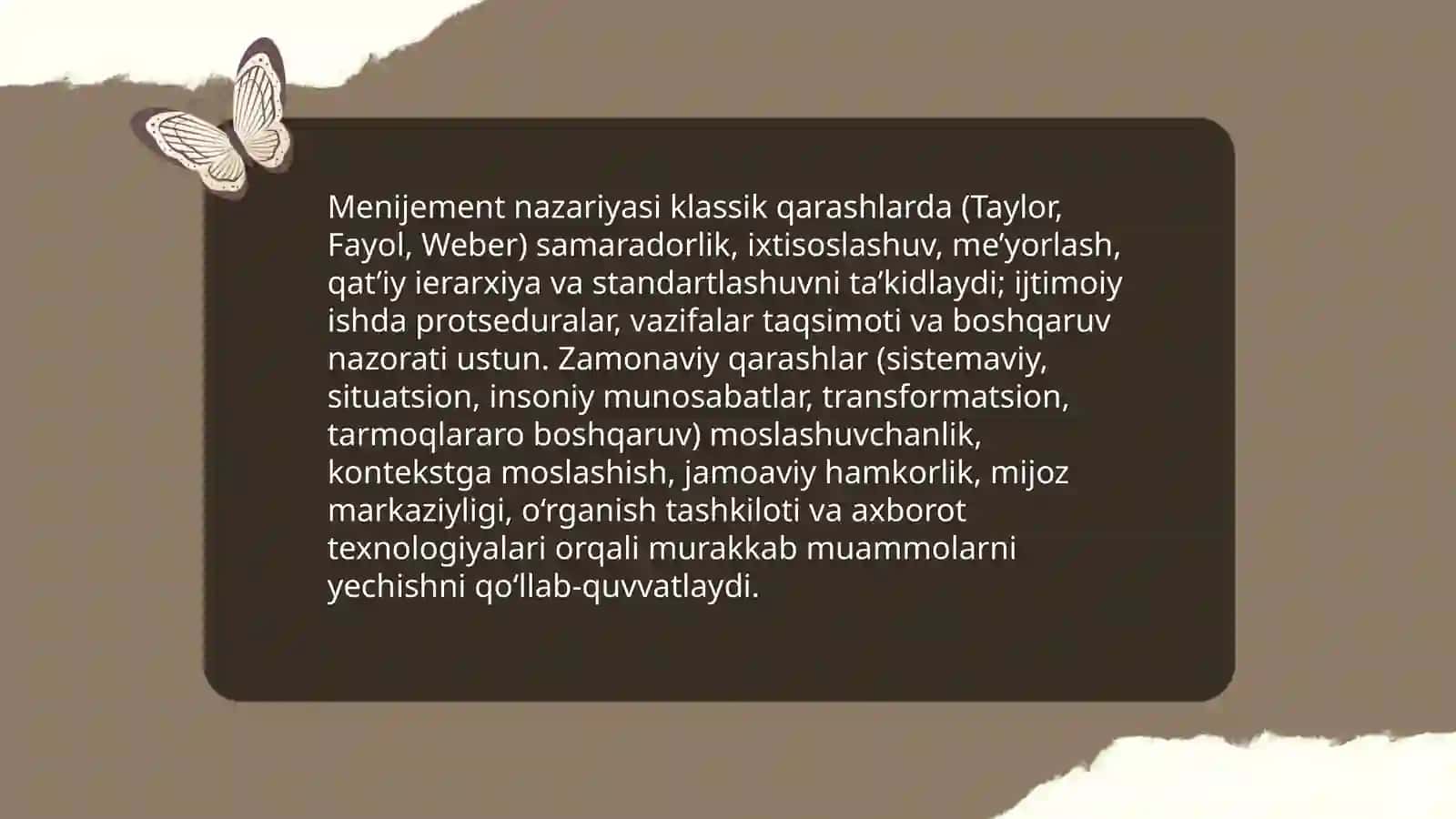 Ijtimoiy ishda menijementning nazariy asoslari 4