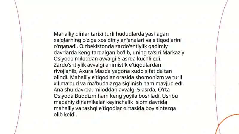 Milliy dinlar 4