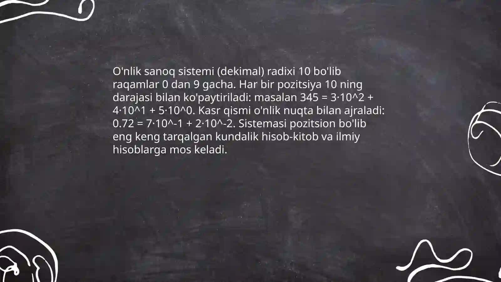 Sanoq sistemalari 4