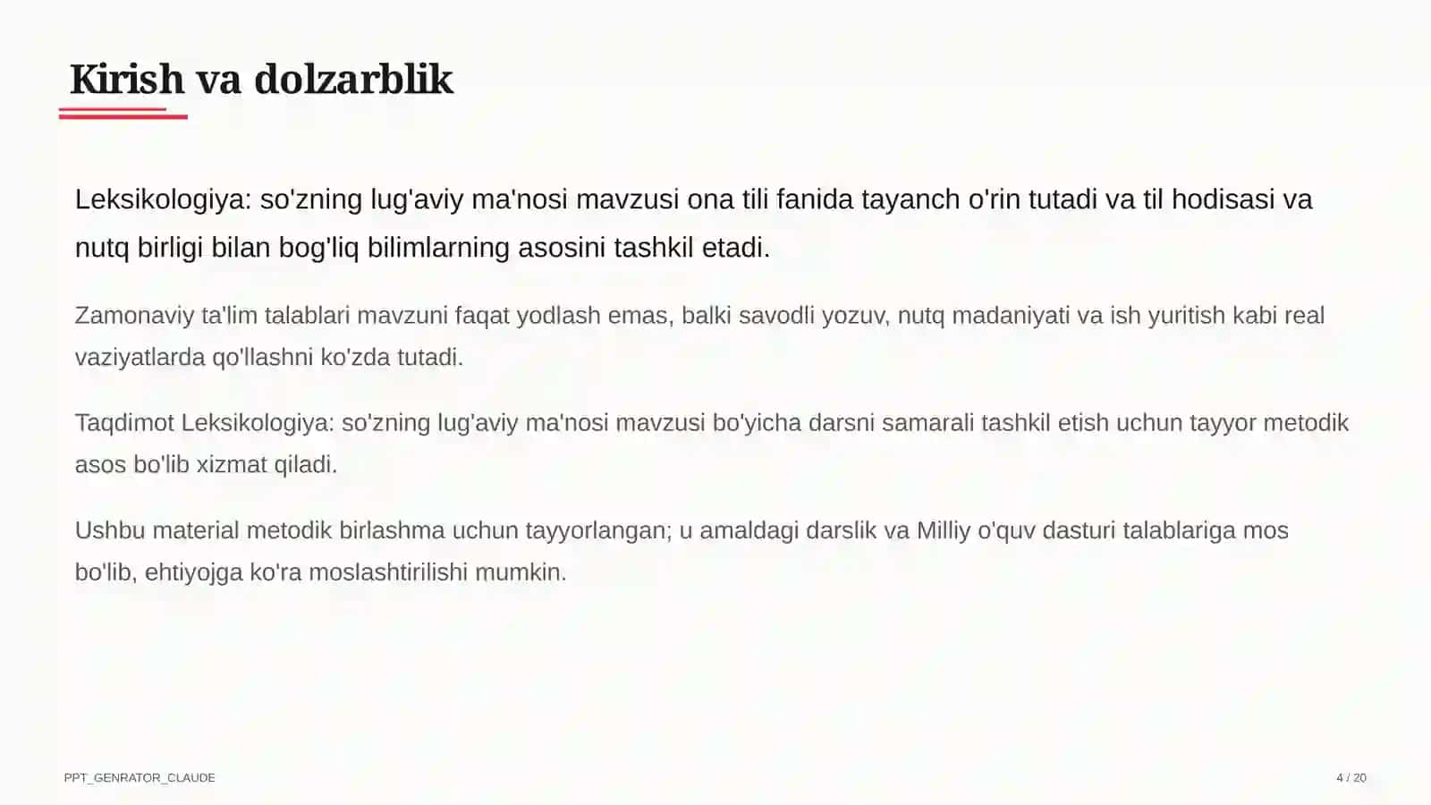 Leksikologiya: so'zning lug'aviy ma'nosi (5-sinf) 4