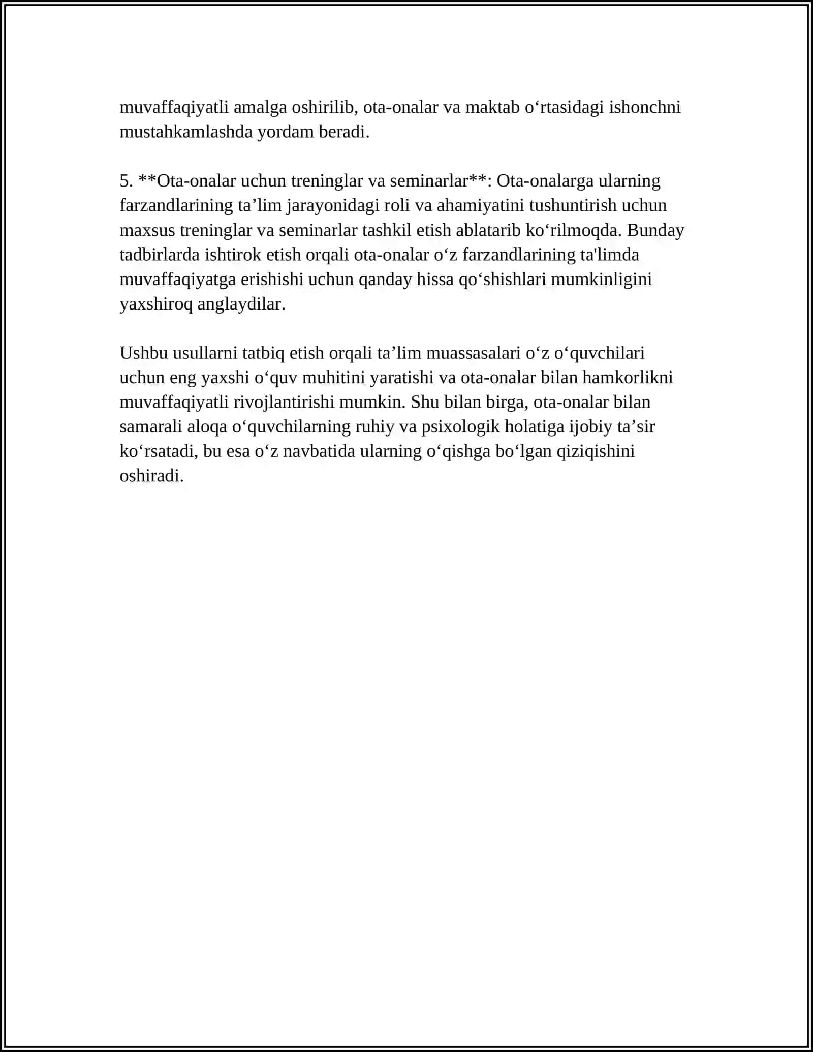 OTA-ONALAR BILAN ISHLASH SHAKL VA METODLARINI TAKOMILLASHTIRISH 4