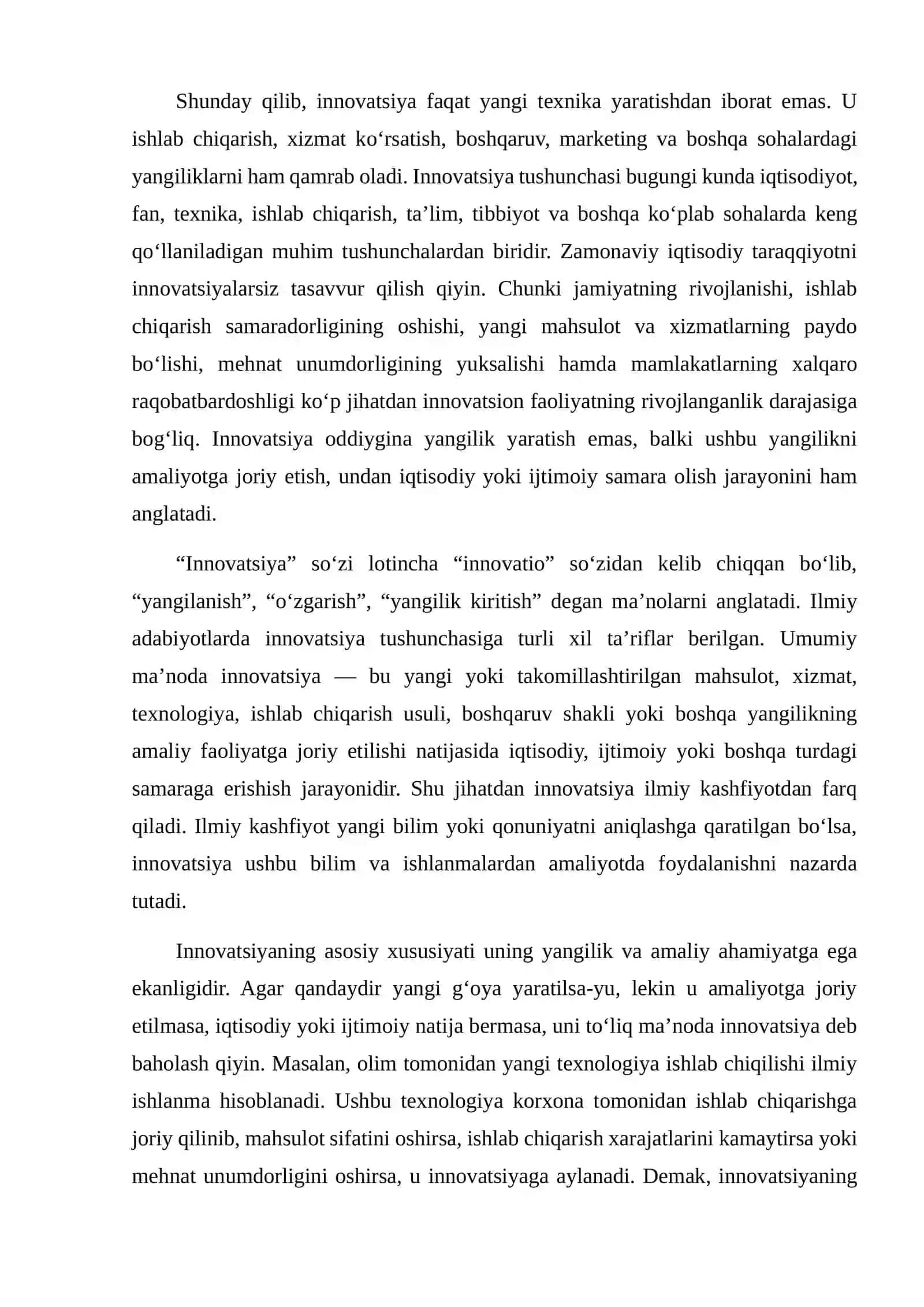 O‘zbekistonda innovatsion faoliyatning rivojlanishi 4