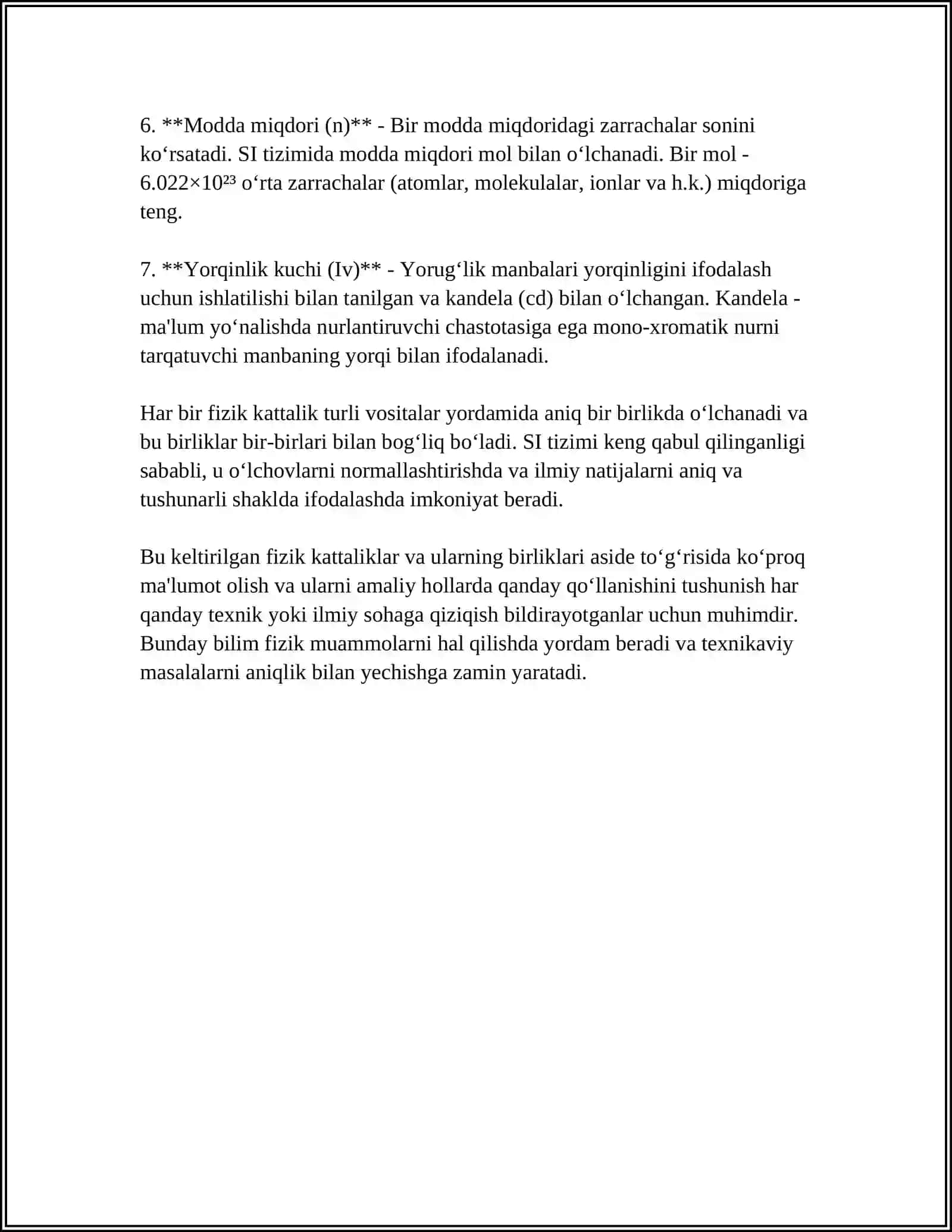 FIZIK KATTALIKLAR VA ULARNING BIRLIKLARI. XATOLIKLAR NAZARIYASI 4