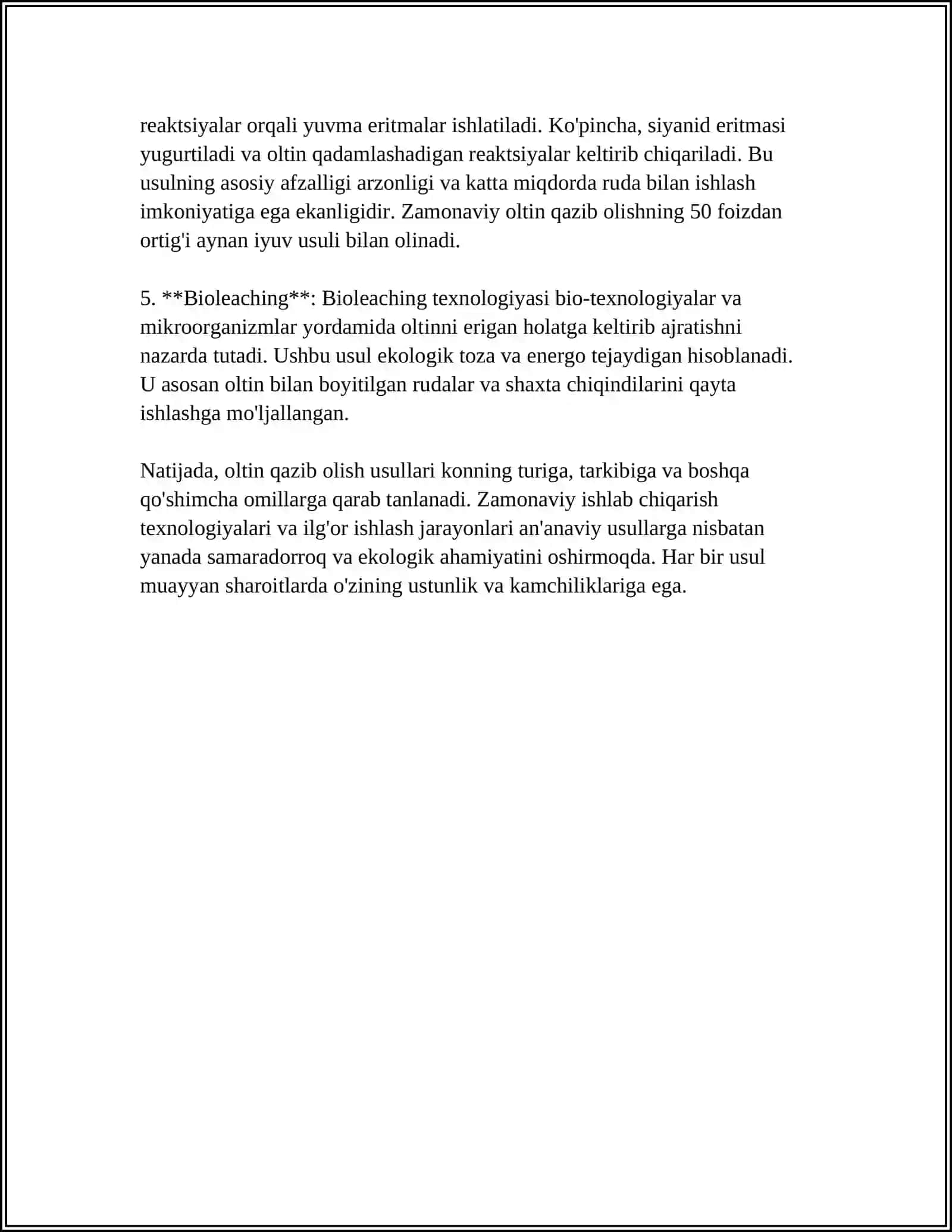 OLTIN ISHLAB CHIQARISH TEXNOLOGIYASI 4